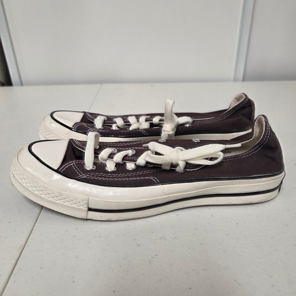 Converse Chuck 70 Ox Low Top Sneakers Dark Root Brown Mens 6.5 Womens 8.5